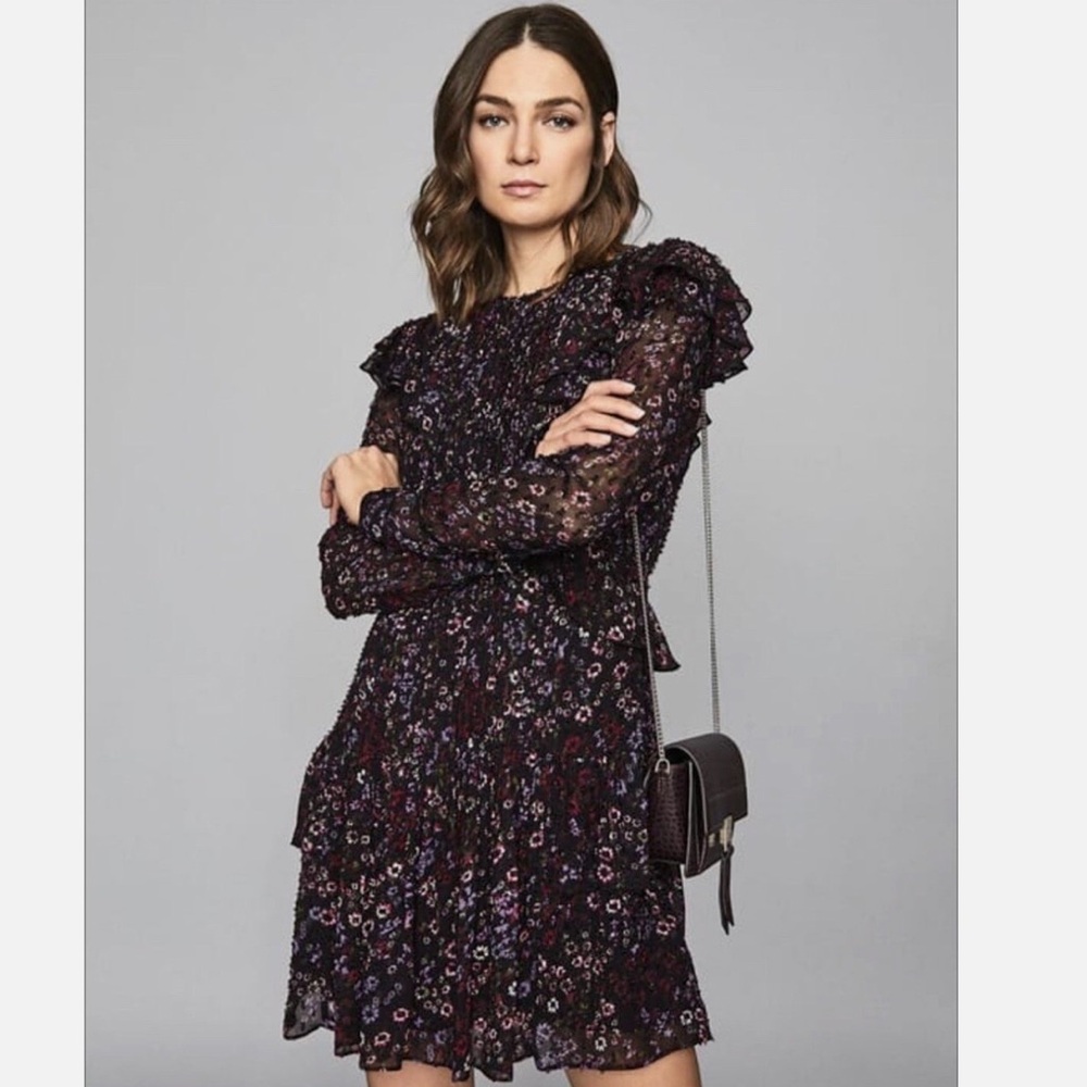 Reiss Carey Ruffle Floral Dress - Picture 2 of 9